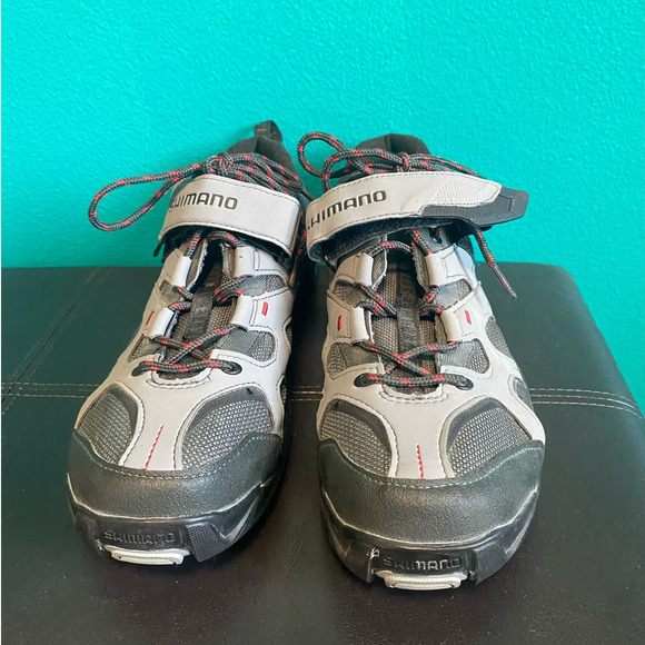 Shimano Pedaling Dynamics Men's Cycling Shoes Gray & Red Size 11/48 - Picture 7 of 11